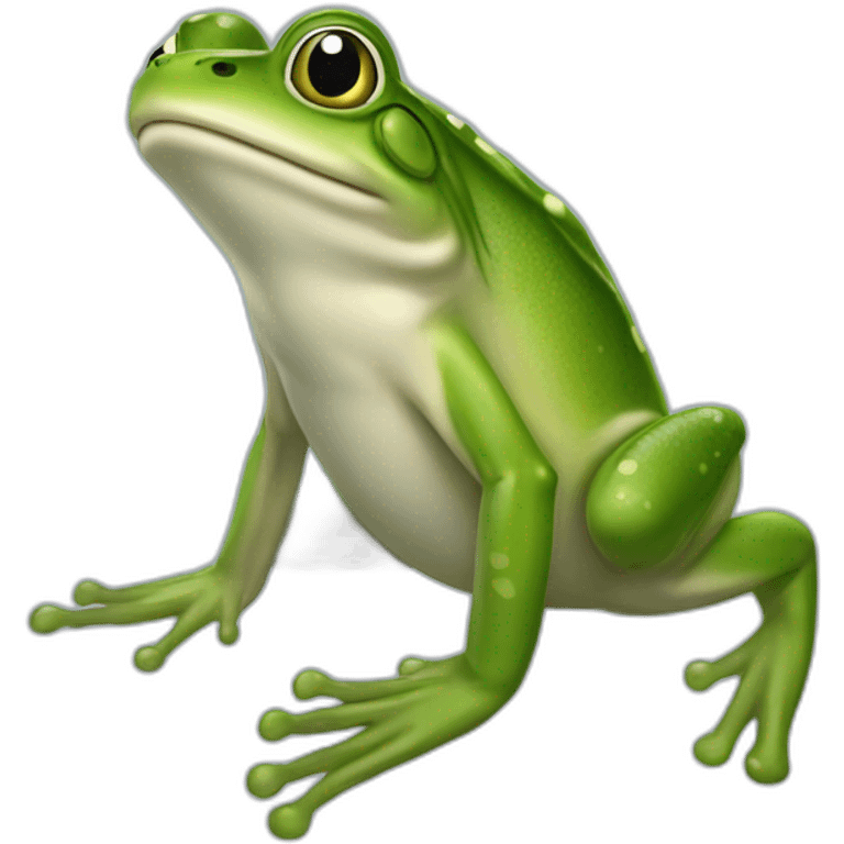 Une grenouille  sur un dauphin emoji