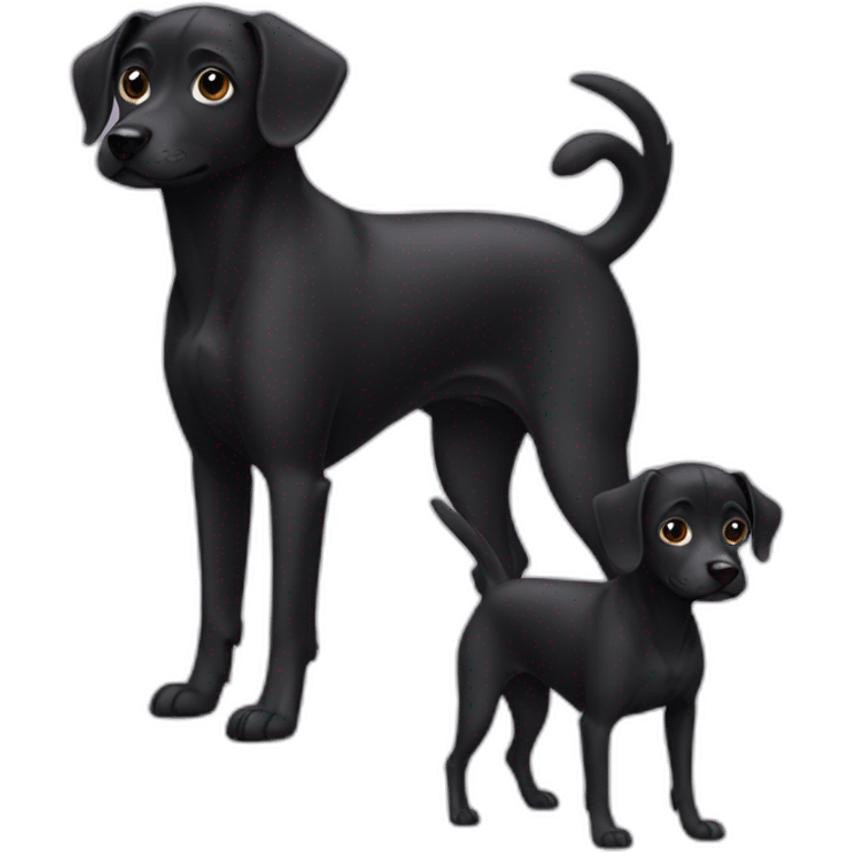 Black French dog emoji