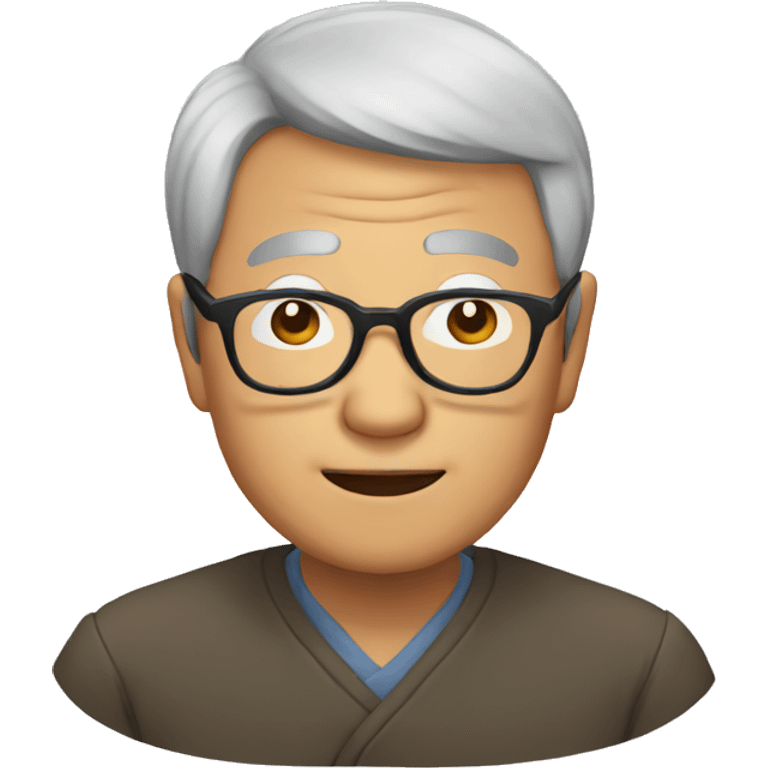 old asian man wearing glasses emoji