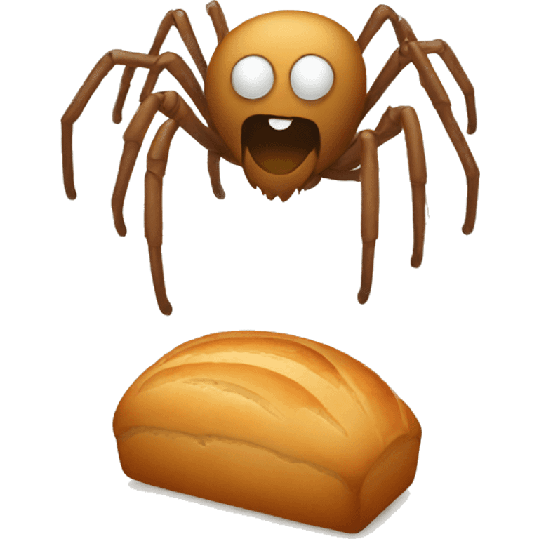 spider but its body is bread emoji