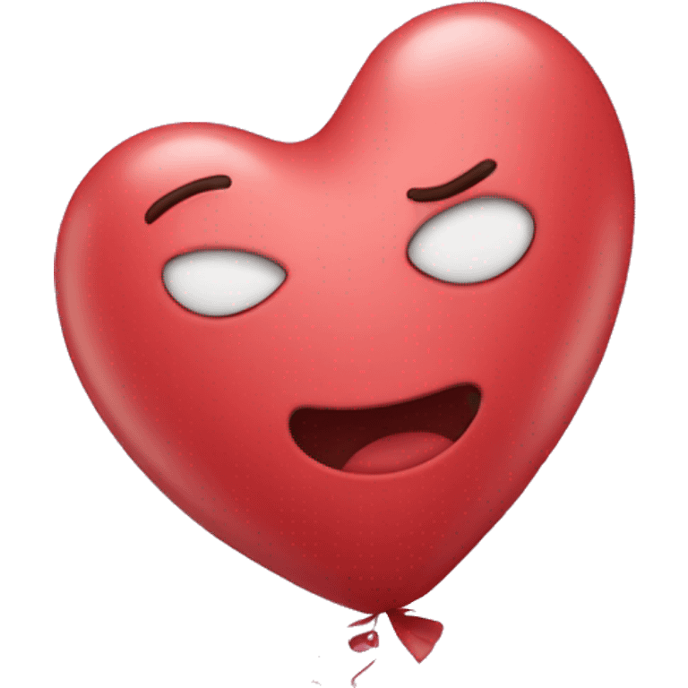 Face blowing heart balloons emoji