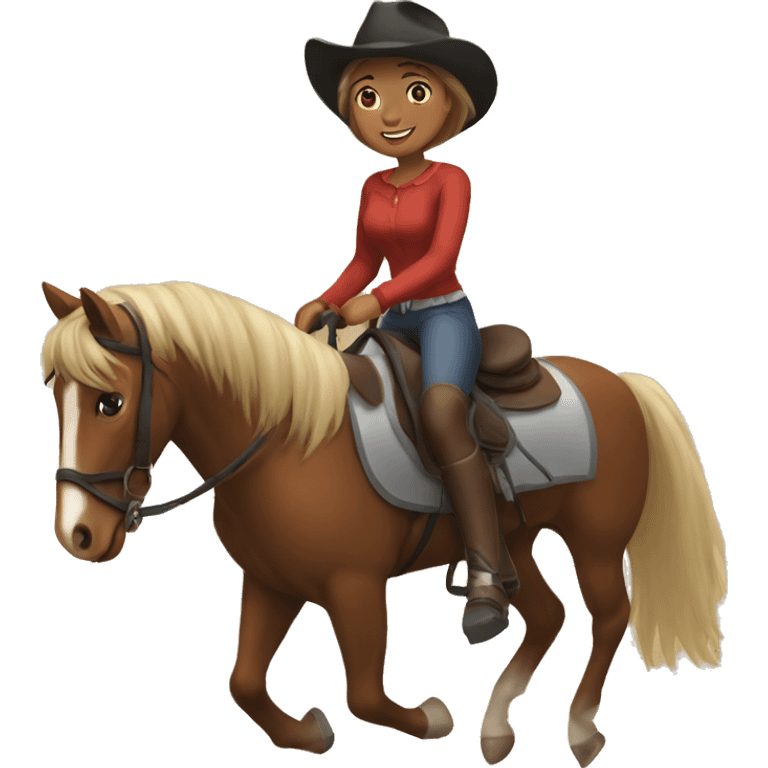 girl ride a horse emoji