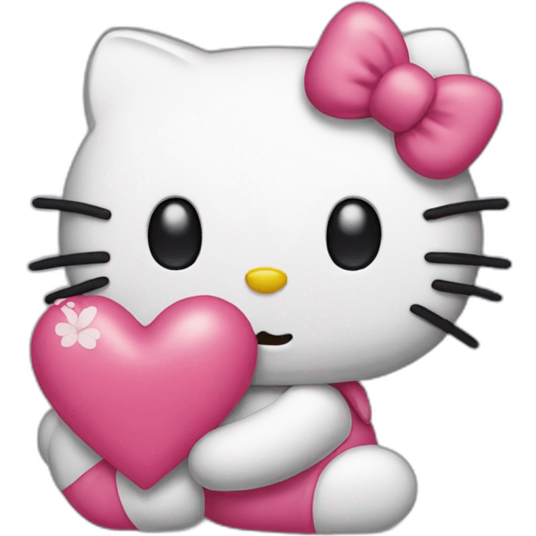 Hello kitty giving a kiss  emoji