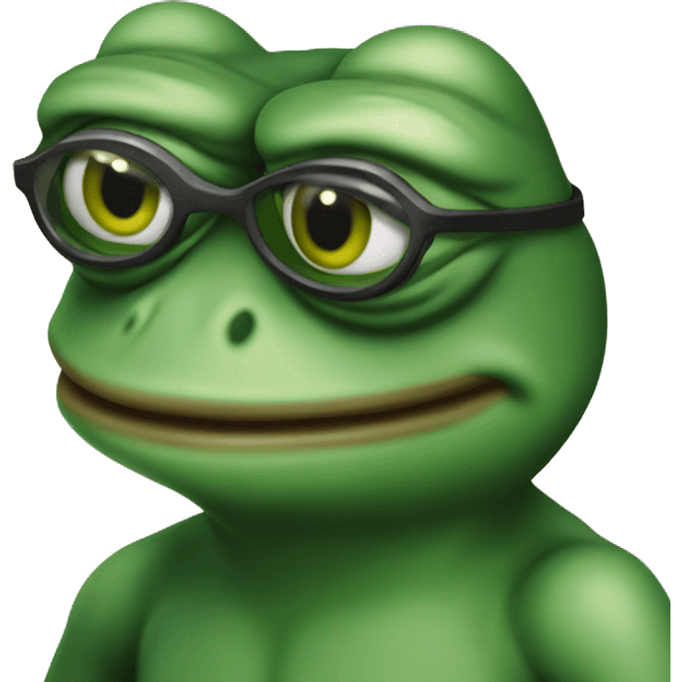 a pepe frog as a software developer emoji