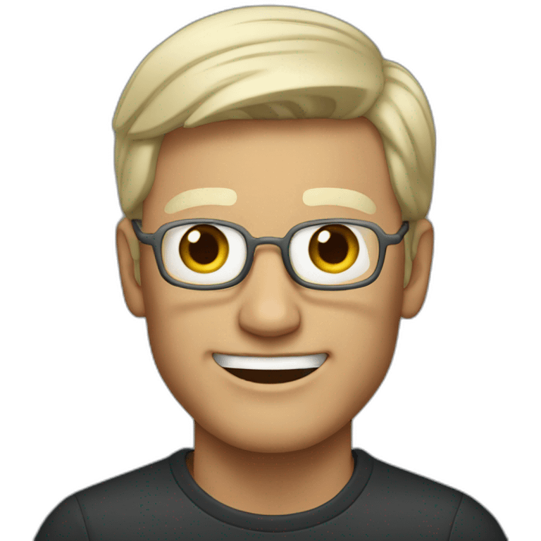 Tim Cook with blond hair emoji