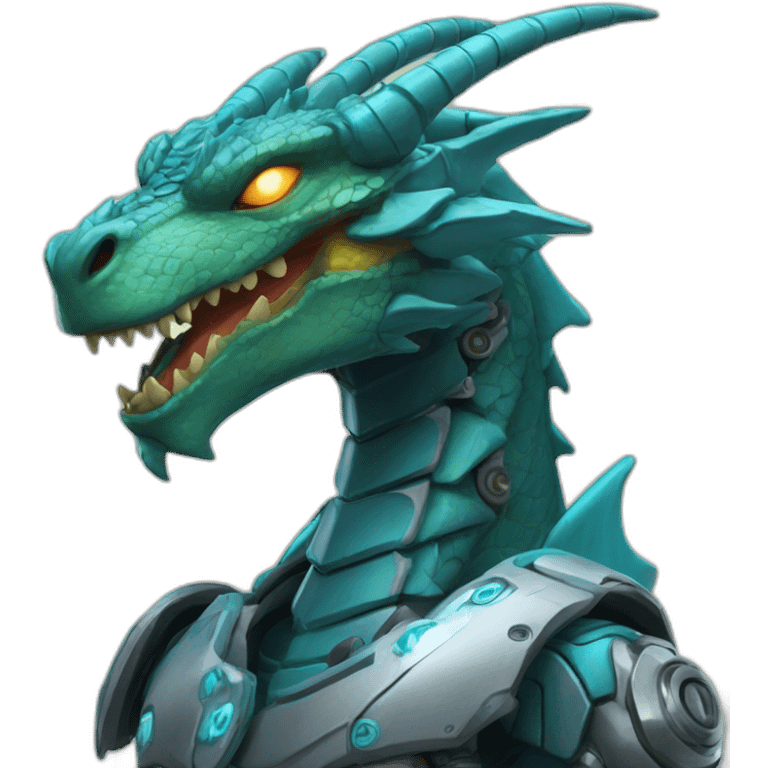 Un Dragon-cyborg emoji