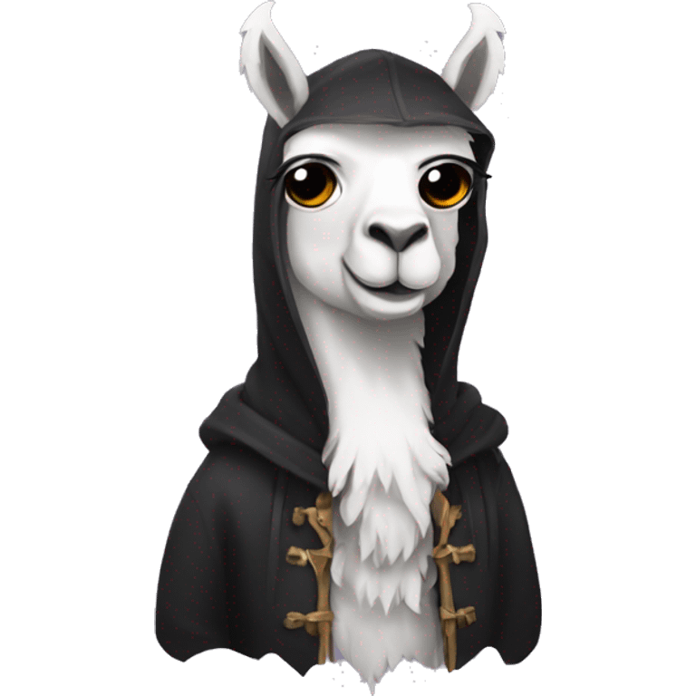 Llama in grim reaper outfit emoji