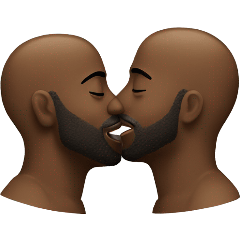 two black guys kissing emoji