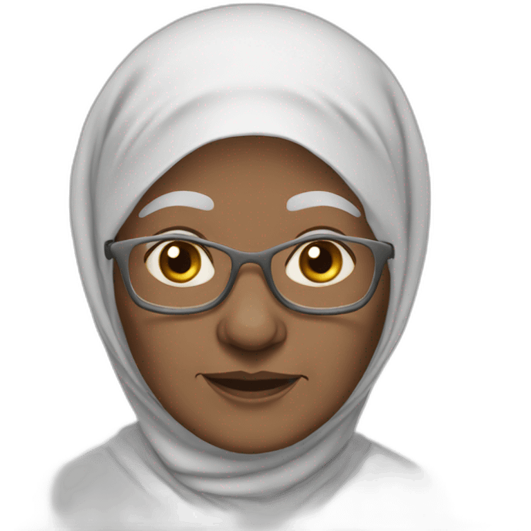 very old woman white hijab emoji