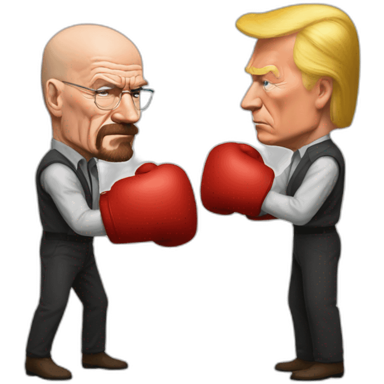 Walter white boxing with trump and putin emoji