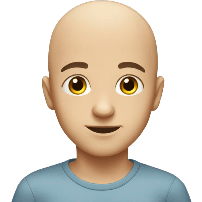 bald boy looking at viewer emoji