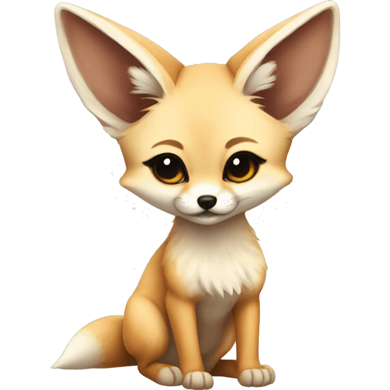 A emoji of a baby cute fennec fox emoji