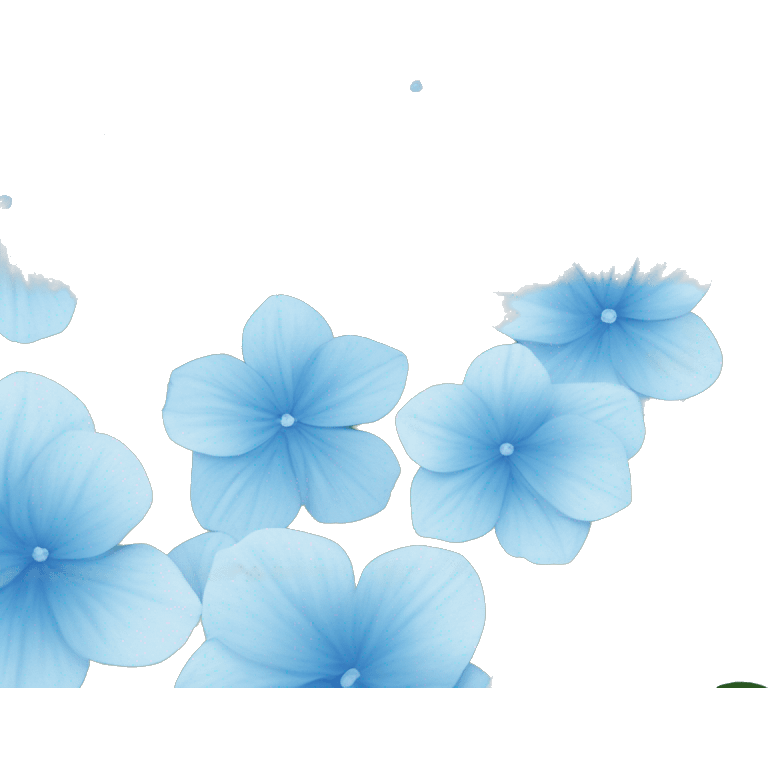 Light blue ￼hydrangea emoji