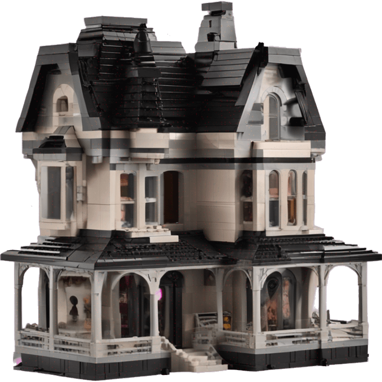 Lego Barbie’s and Darth’s very dusty and old disturbing disgusting ghostly haunted horror dream house mansion with 7 gables and a wrap around porch  emoji