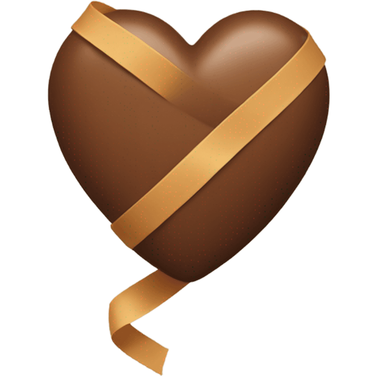 brown heart with wrap emoji