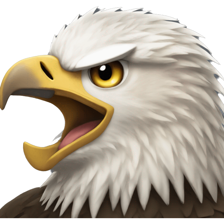 Eagle screaming emoji