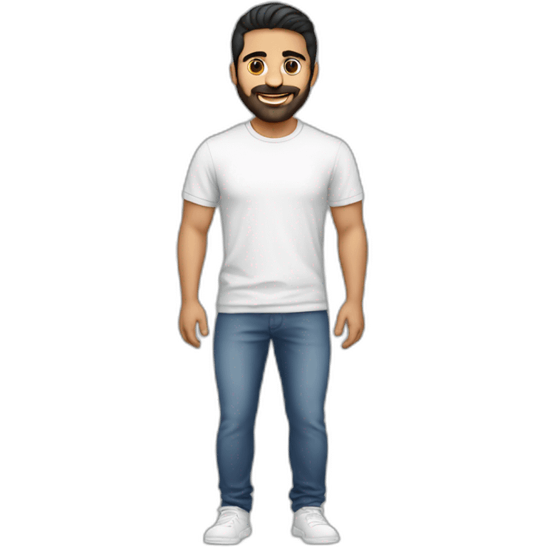 Armenian guy with a T-shirt emoji