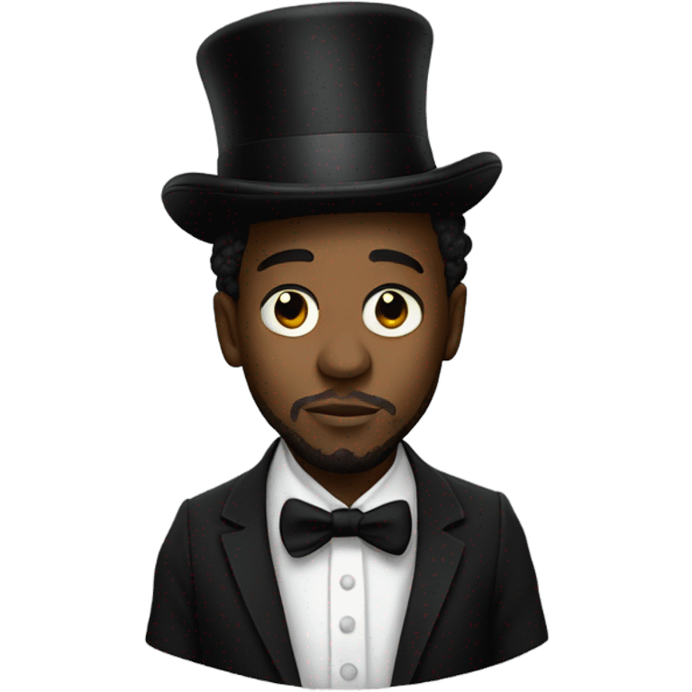 Kendrick Lamar wearing a top hat emoji