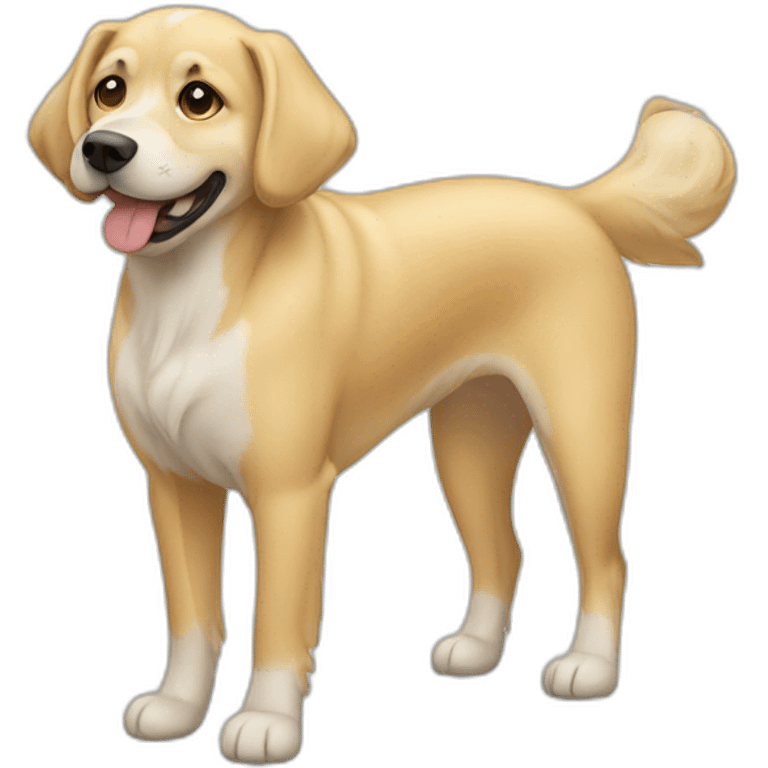 blond dog emoji