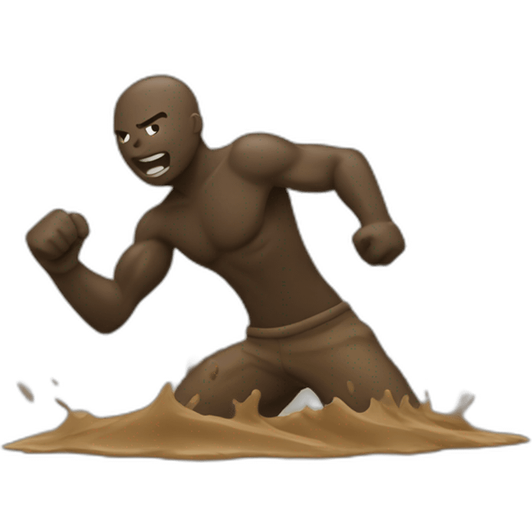 Mud fighting emoji