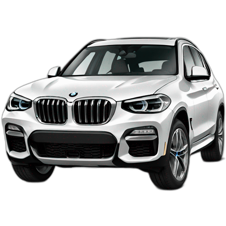 BMW X3 white 2019 emoji