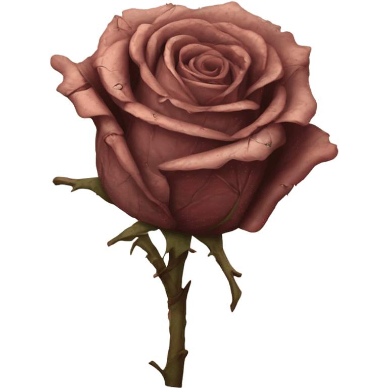 Decaying rose emoji