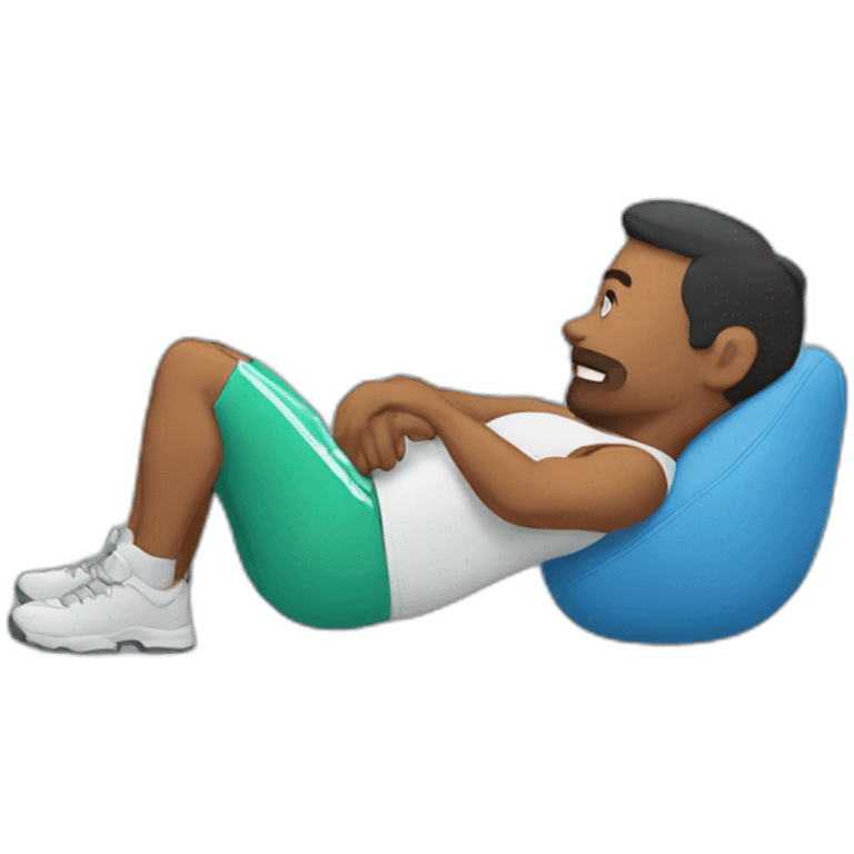 Man doing crunches emoji