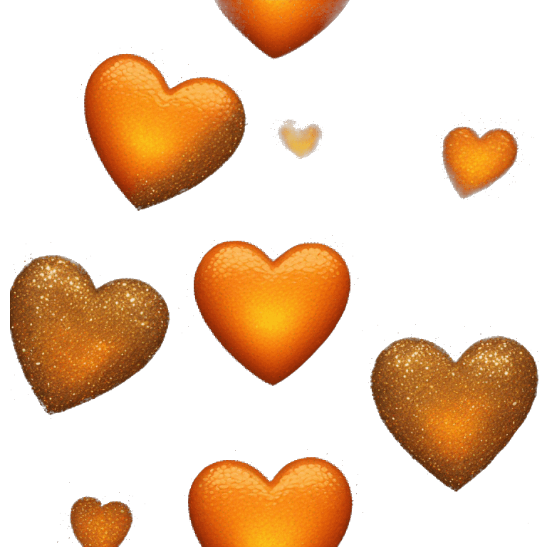 Orange burnt heart with glitter  emoji