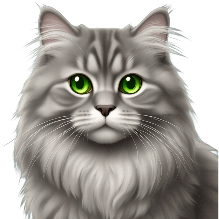 Grey siberian cat emoji