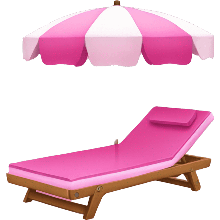 Pink sunbed  emoji