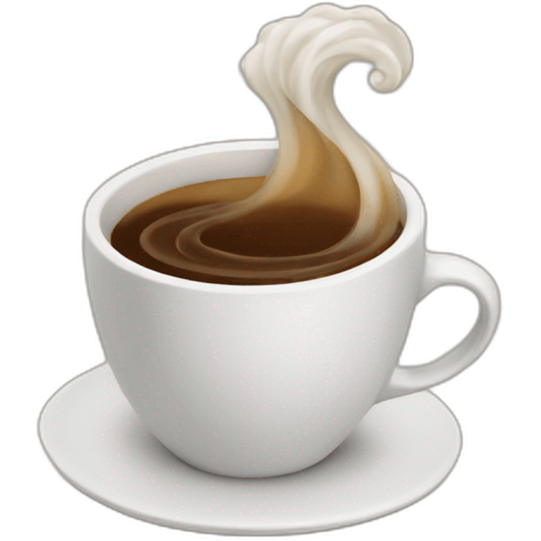 a wave of coffee in a cup emoji