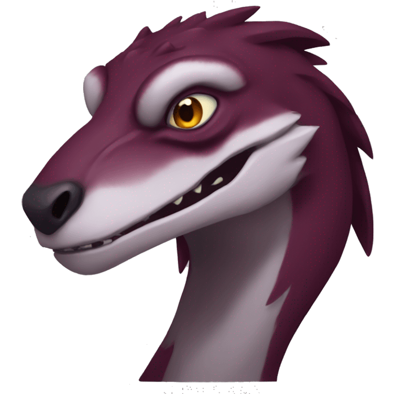 Maroon Sergal-raptor emoji