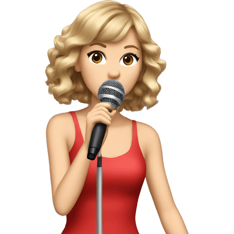 taylor swift with microphone emoji