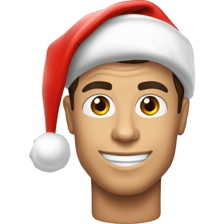 cristiano ronaldo with santa hat emoji