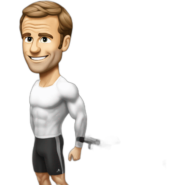 Macron at thé gym emoji