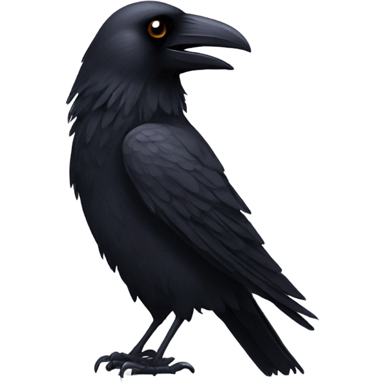 Raven with a knife emoji