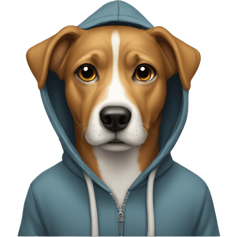 Dog wearing a hoodie  emoji