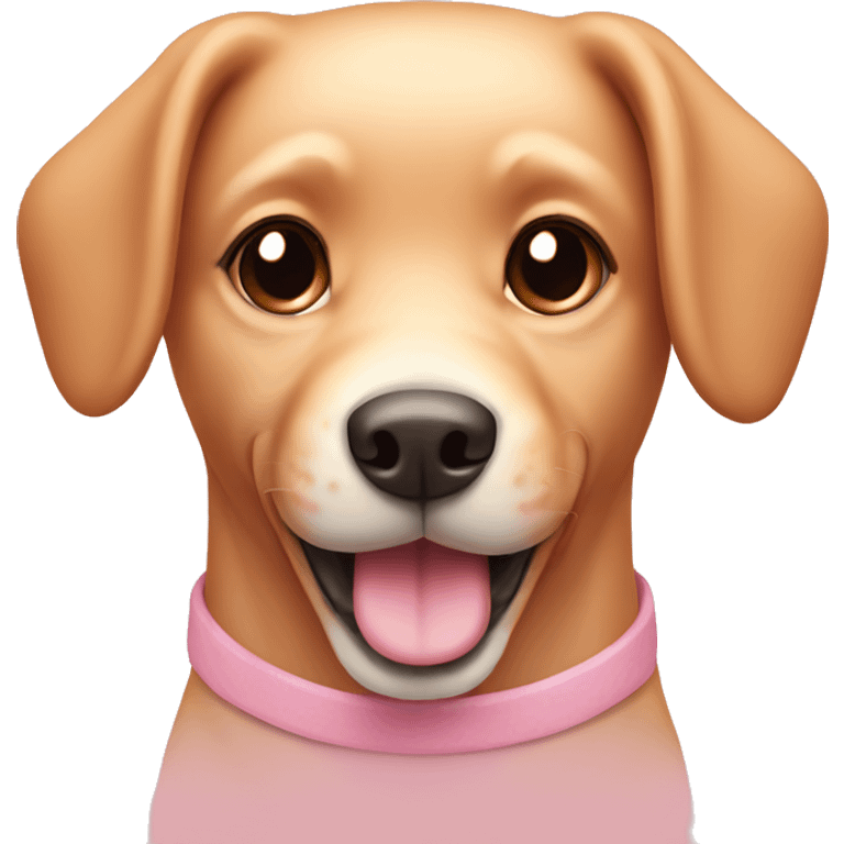 cute pastel pink caramel dog emoji