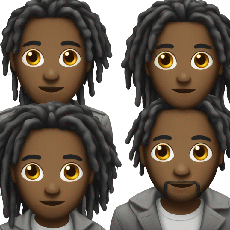 A black men with dreads emoji