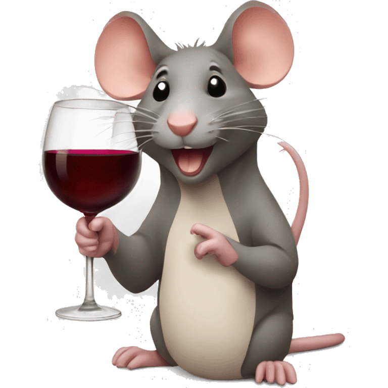 rats with wine emoji