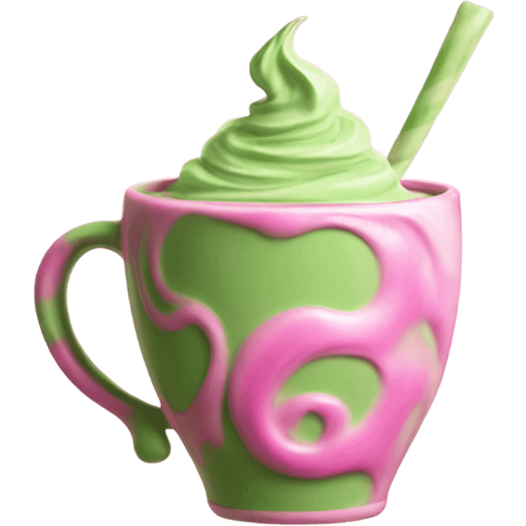 pink matcha latte cup emoji