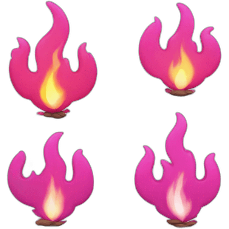 pink fire flames vector art emoji