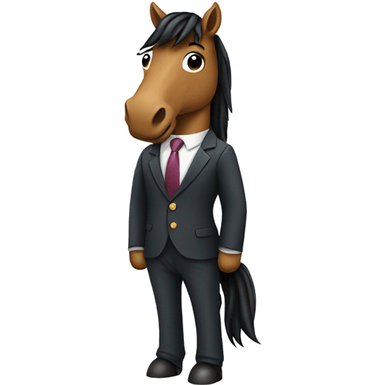 Horse in suit emoji