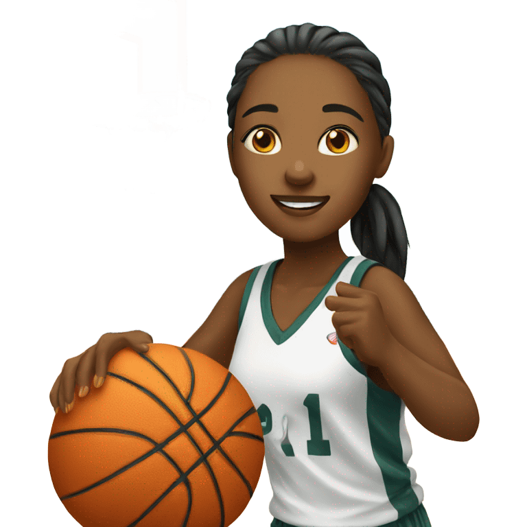 girl playing basketball emoji