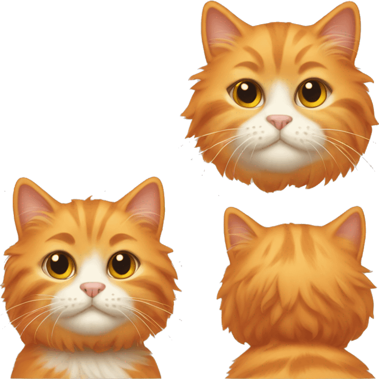 Fluffy orange cat emoji