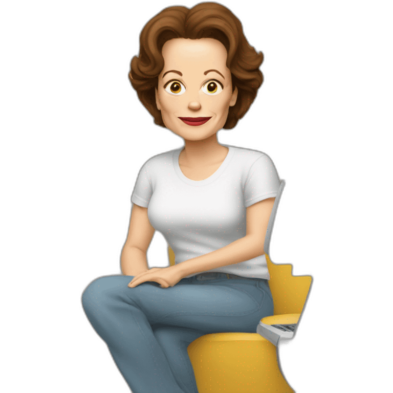 sigourney weaver cartoon wearing tee emoji