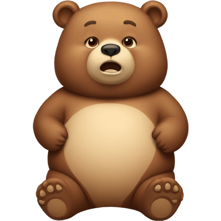 chubby bear with a belly emoji