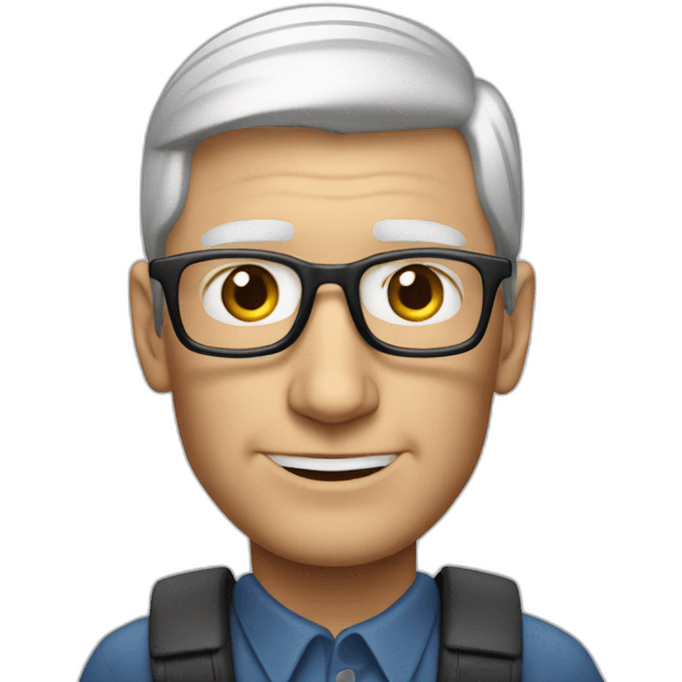 tim cook with vision pro emoji