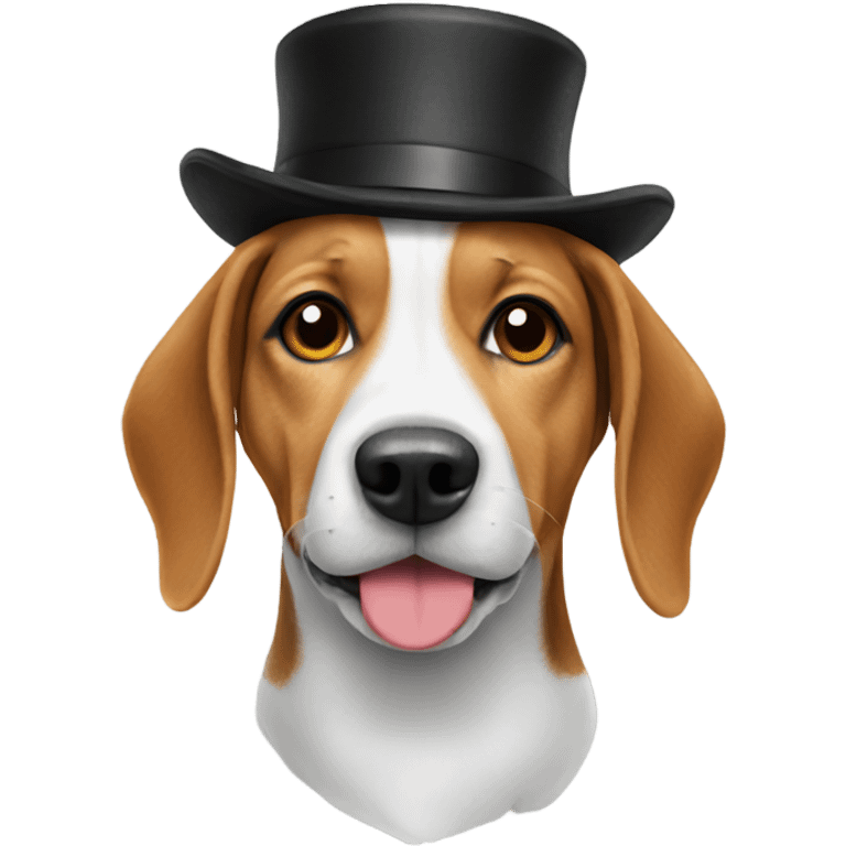 Beagle with hat on emoji