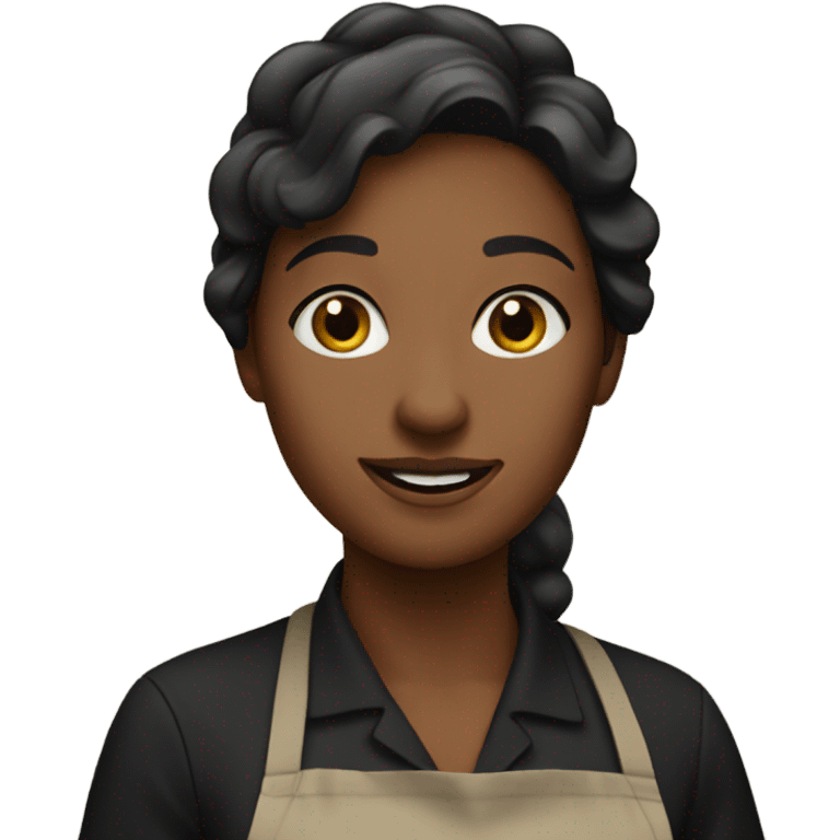 woman wearing black apron emoji